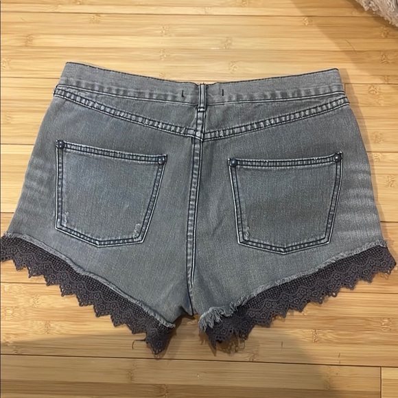 Free People Grey Denim Shorts - Picture 8 of 12